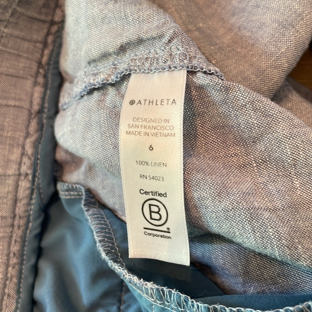 Athleta Cabo Linen 4” Shorts - Picture 4 of 5